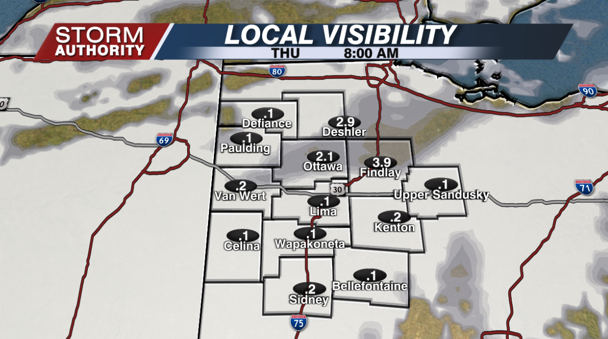 Thursday AM Visibility Forecast